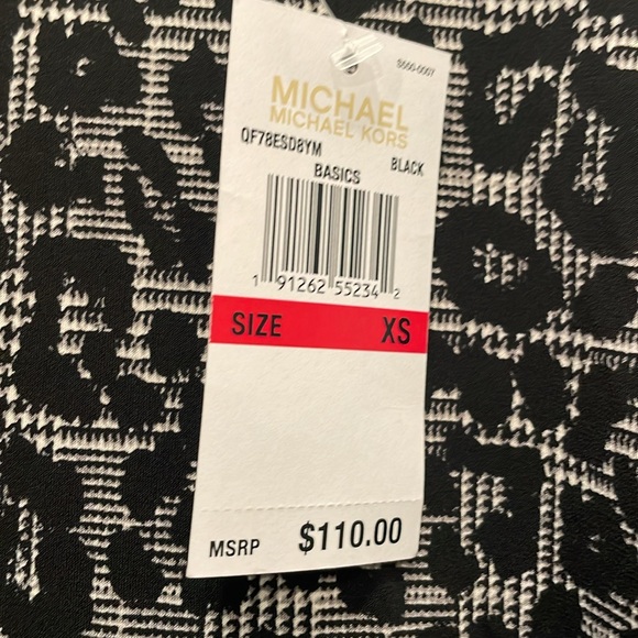 MICHAEL Michael Kors XS Black Leopard Print Long Sleeved Dress - Picture 3 of 11